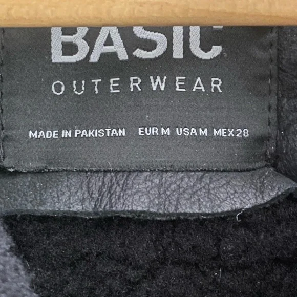 Zara Black Leather Shearling Jacket - Picture 6 of 6